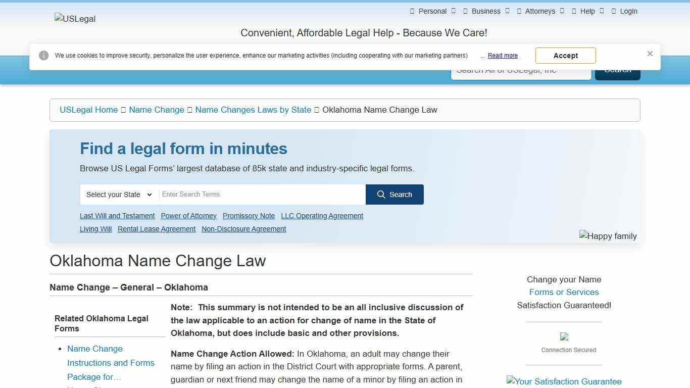 Oklahoma Name Change Law – Name Change