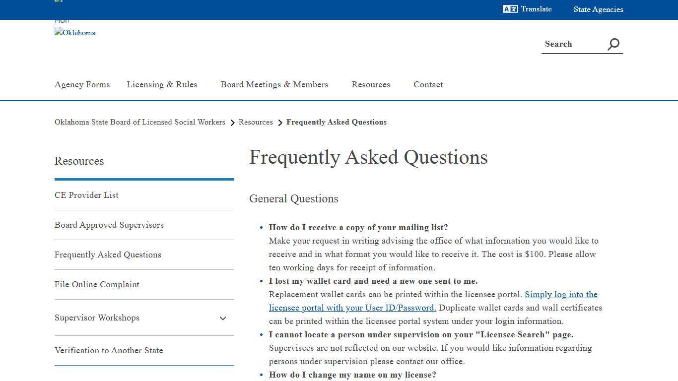 Frequently Asked Questions